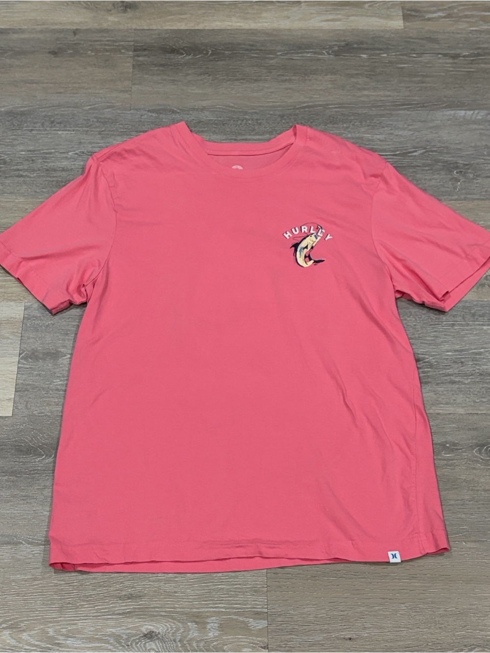 Hurley Men's Pink Coral Short-Sleeve Graphic Tee
